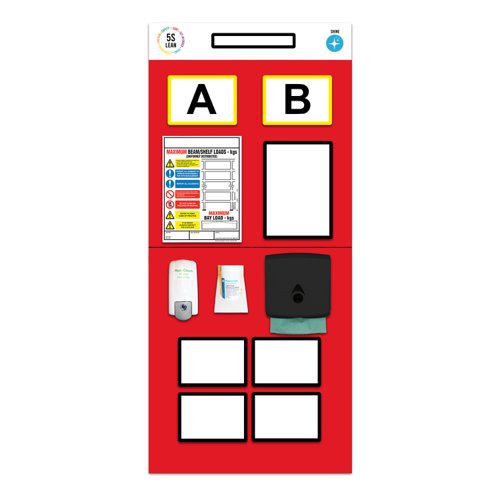 Modulean Rack End Board Sanitising Double Marker Red REBD001/R
