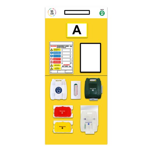 Modulean Rack End Board First Aid Single Marker Yellow REBS003/Y