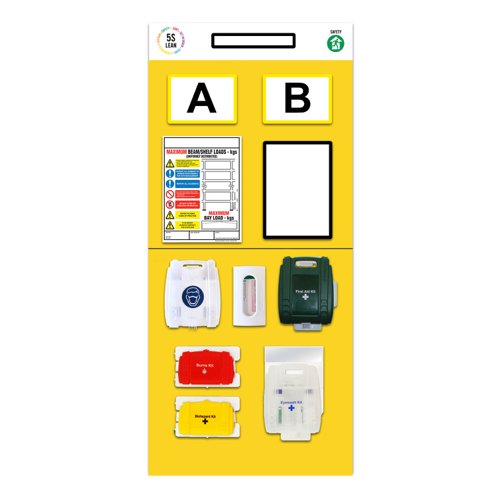 Modulean Rack End Board First Aid Double Marker Yellow REBD003/Y