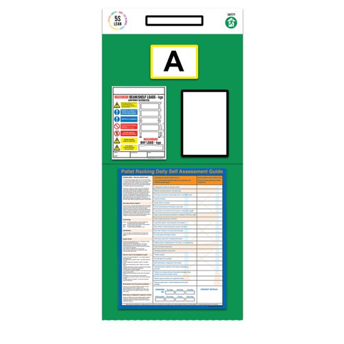 Modulean Rack End Board Rack Assessment Single Marker Green REBS006/G