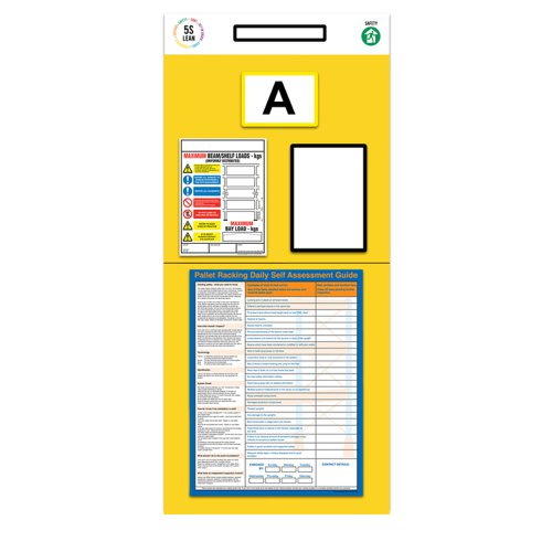 Modulean Rack End Board Rack Assessment Single Marker Yellow REBS006/Y