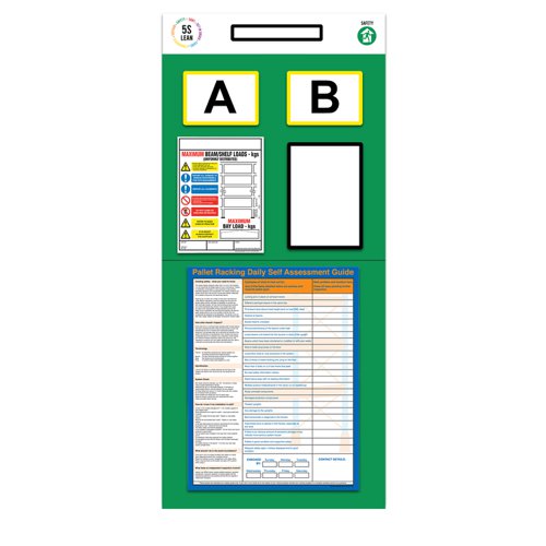 Modulean Rack End Board Rack Assessment Double Marker Green REBD006/G