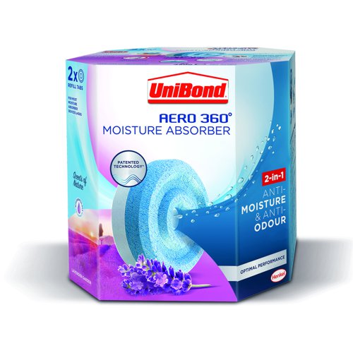 UniBond Aero 360 Humidity Absorber Refill Lavender Garden (Pack 2) 2631291