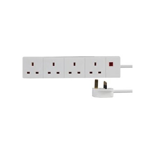 Extension Lead 4-Way 2m White