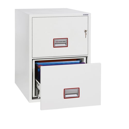 Phoenix World Class Vertical Fire File 2 Drawer 530x675x805mm Key Lock FS2252K