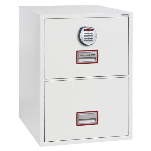 Phoenix World Class Vertical Fire File 2 Drawer 530x675x720mm Electronic Lock FS2252E