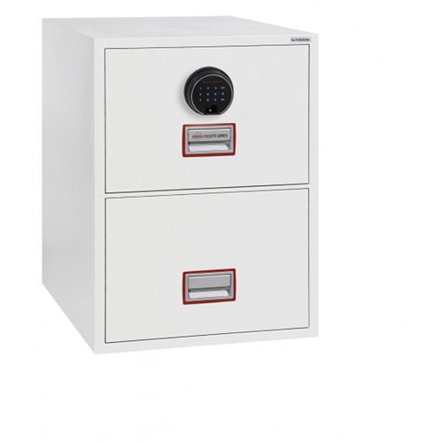 Phoenix World Class Vertical Fire File 2 Drawer 570x700x765mm Fingerprint Lock FS2272F