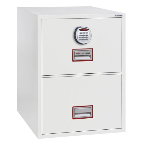 Phoenix World Class Vertical Fire File 2 Drawer 570x700x765mm Electronic Lock FS2272E