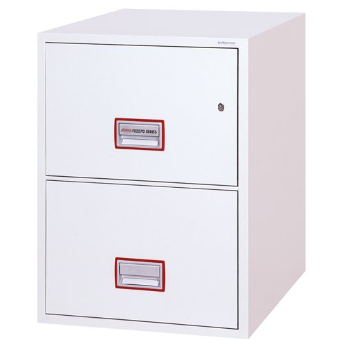 Phoenix World Class Vertical Fire File 2 Drawer 570x700x765mm Key Lock FS2272K