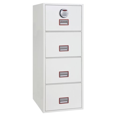 Phoenix World Class Vertical Fire File 4 Drawer 570x700x1450mm Electronic Lock FS2274E