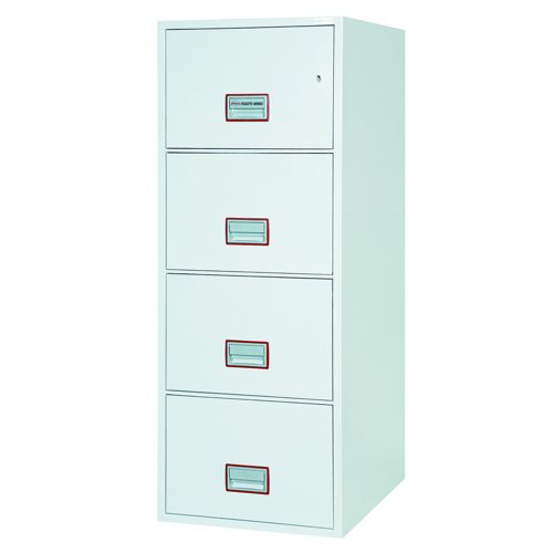 Phoenix World Class Vertical Fire File 4 Drawer 570x700x1450mm Key Lock FS2274K