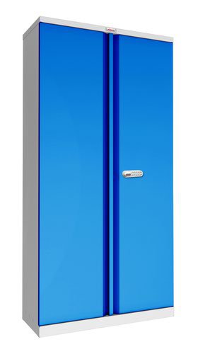 Phoenix SC Series Secure Cupboard 2 Door 1000x500x1900mm Electronic Lock Grey/Blue SC1910GBE
