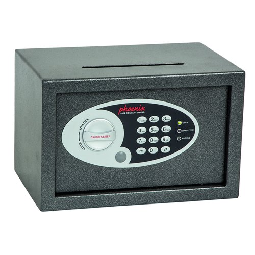 Phoenix Vela Home & Office Deposit Safe 310x200x200mm Electronic Lock SS0801ED