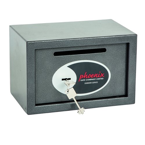 Phoenix Vela Home & Office Deposit Safe 310x200x200mm Key Lock SS0801KD
