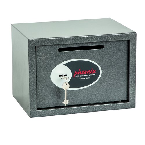 Phoenix Vela Home & Office Deposit Safe 350x250x250mm Key Lock SS0802KD