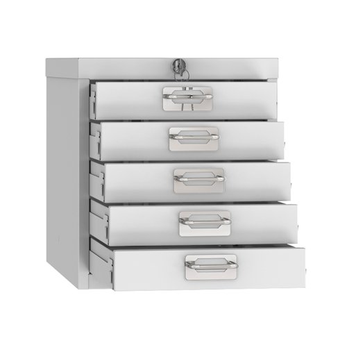 Phoenix MD Series Multidrawer Cabinet 5 Drawer Grey MD0304G