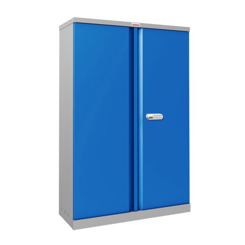 Phoenix SCL Series Secure Cupboard 2 Door 915x370x1400mm Grey/Blue Electronic Lock SCL1491GBE