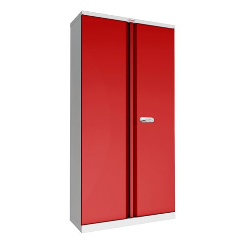 Phoenix SCL Series Secure Cupboard 2 Door 915x370x1830mm Grey/Red Electronic Lock SCL1891GRE