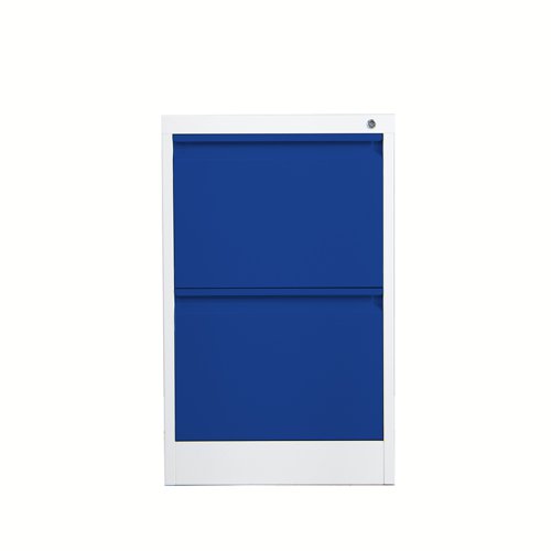 Phoenix FC Series Filing Cabinet 2 Drawer Key Lock Grey/Blue FC1002GBK