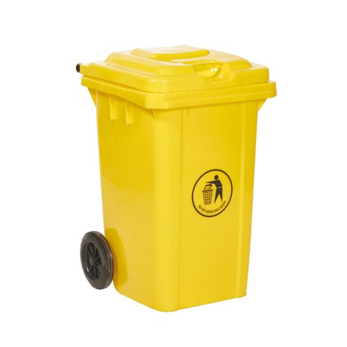 Wheelie Bin 80 Litre Yellow