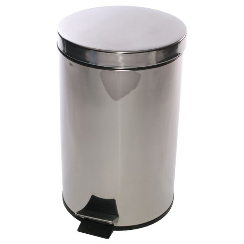 Stainless Pedal Bin 12 Litre Silver