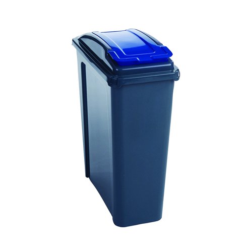 Recycling Bin With Lid 25 Litre Blue 384286