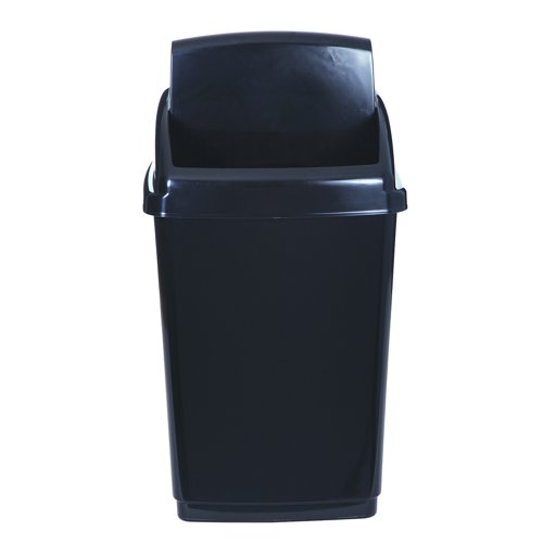 Swing Top Bin 50 Litre Black