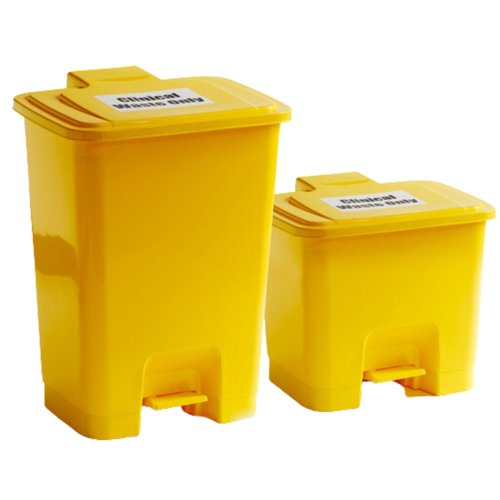 Plastic Pedal Operated Bin 15 Litre Yellow YSOB15