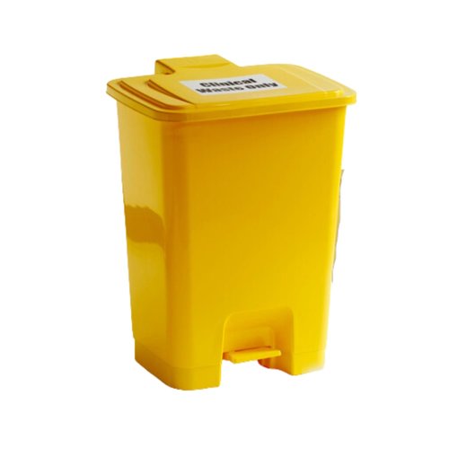 Plastic Pedal Operated Bin 30 Litre Yellow YSOB30