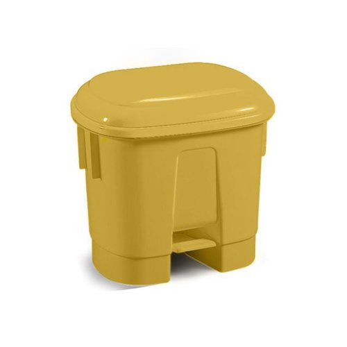 Plastic Pedal Operated Bin 35 Litre Yellow YSOB35