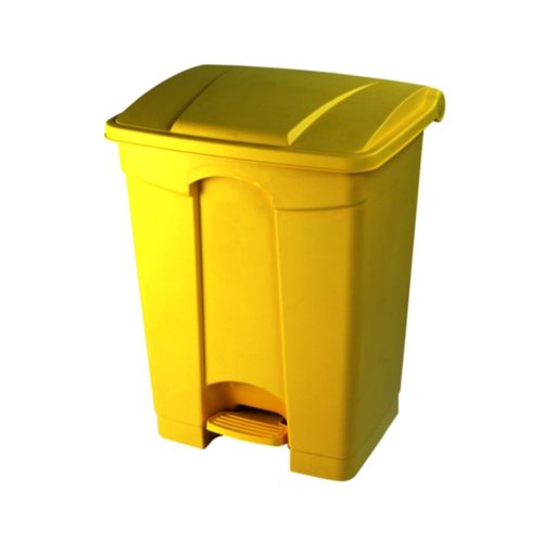 Plastic Pedal Operated Bin 45 Litre Yellow YSOB45