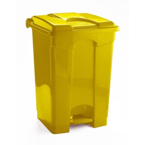 Plastic Pedal Operated Bin 60 Litre Yellow YSOB60