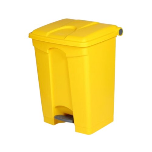 Plastic Pedal Operated Bin 70 Litre Yellow YSOB70