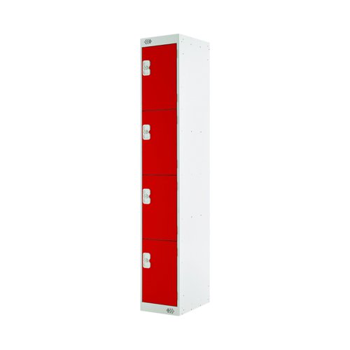 ACTIVECOAT 4 Door Locker 300x450x1800mm Red Door M12514GURD00