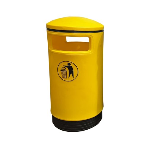 Slingsby Outdoor Hooded Top Bin 75 Litre Yellow 321774