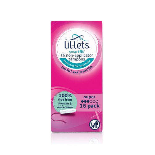 Lil-Lets Non-Applicator Tampons Super (Pack 6x16) 8210498P