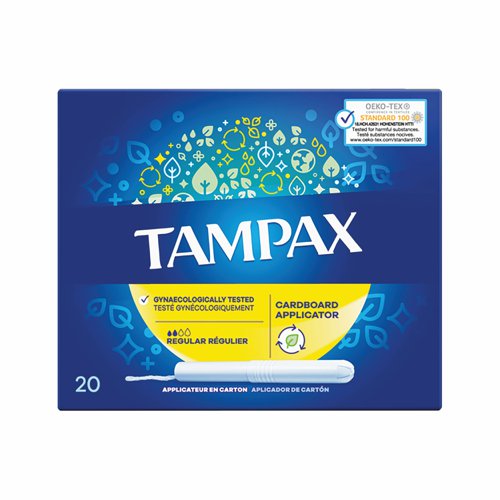 Tampax Blue Applicator Tampons Regular (Pack 8x20) 98512