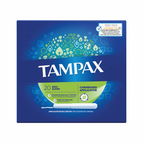 Tampax Blue Applicator Tampons Super (Pack 8x20) 98513