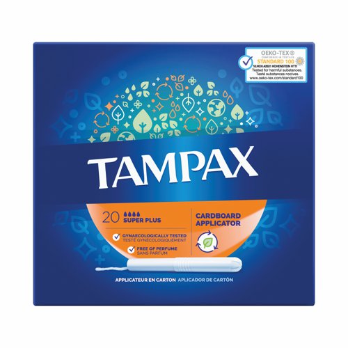 Tampax Blue Applicator Tampons Super Plus (Pack 8x20) 98514