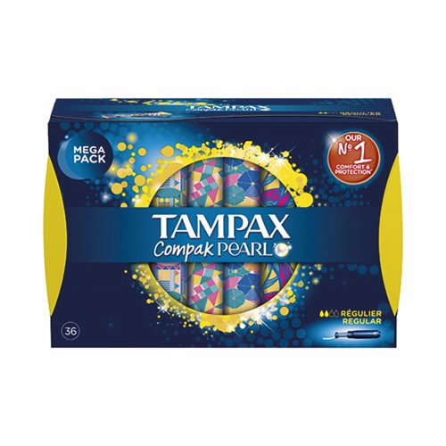 Tampax Compak Pearl Tampons Regular Mega Pack (Pack 36) 76364