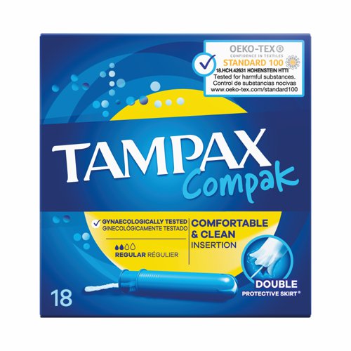 Tampax Compact Applicator Tampons Regular (Pack 6x18) 57763