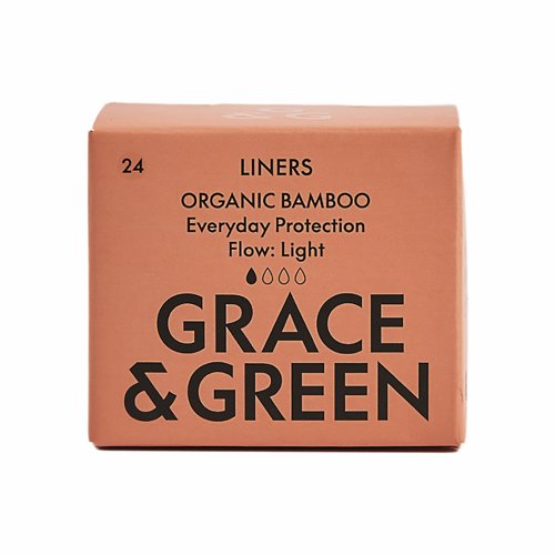 Grace & Green Organic Cotton Bamboo Liners Light Flow (Pack 24) GGBAMLINERS06