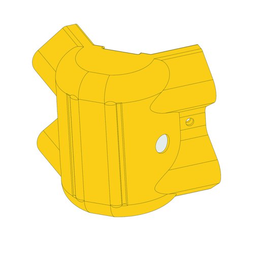 Brandsafe Armco Safety Corner 90 Degree External Yellow ASCE90