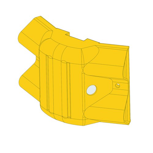 Brandsafe Armco Safety Corner 135 Degree External Yellow ASCE135