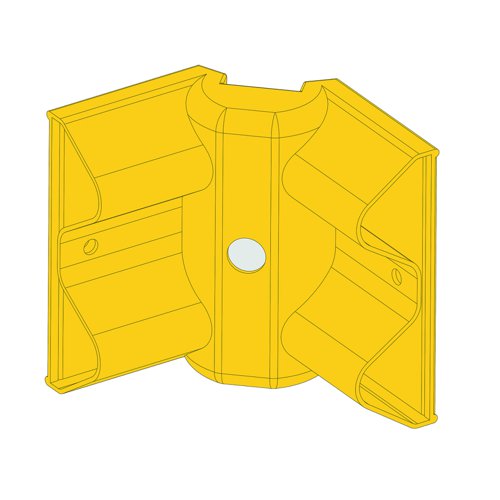 Brandsafe Armco Safety Corner 90 Degree Internal Yellow ASCI90