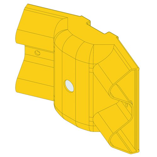 Brandsafe Armco Safety Corner 135 Degree Internal Yellow ASCI135