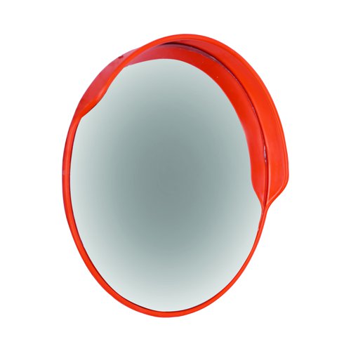 Hooded Convex Traffic Mirror 450mm Diameter High Visibility Orange TMH45Z