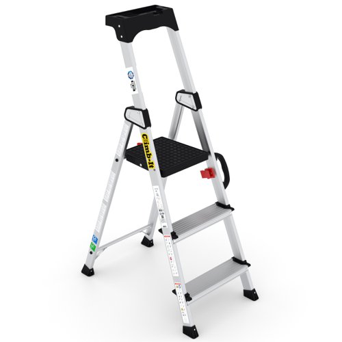Climb-It Carry Handle Stepladder 3 Tread CAH103