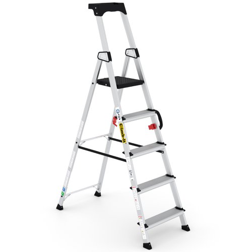 Climb-It Carry Handle Stepladder 5 Tread CAH105