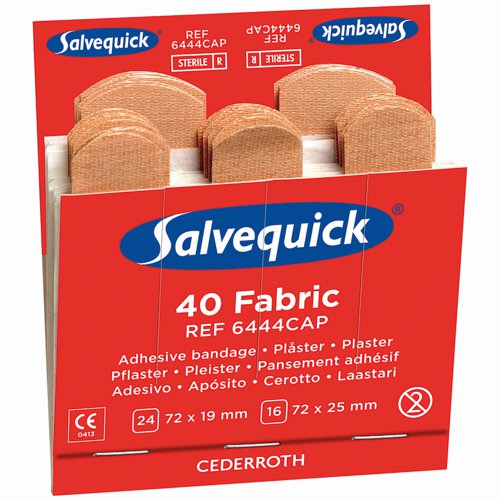 Click Medical Salvequick Fabric Plasters Refill (Pack 6x40) CM0543